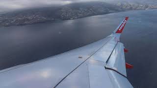 EasyJet A320214WL GEZGY landing at Madeira Funchal Airport [upl. by Doerrer721]