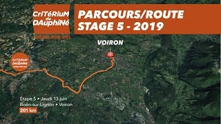 Parcours  Étape 5  Critérium du Dauphiné 2019 [upl. by Thera]