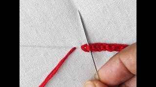 Border line design  Hand embroidery border line tutorial [upl. by Flossie]