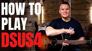 D sus4 Chord Guitar Lesson How to play Dsus4 on guitar [upl. by Rexferd]