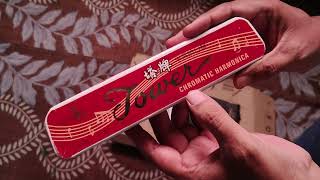 Unboxing of my 24 holes Tower Harmonica  Mouth organ Tower Harmonica [upl. by Lori]