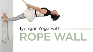 Rope Wall Yoga Iyengar with Kathy Cook [upl. by Herta]