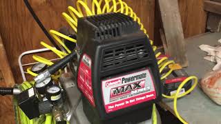 COLEMAN POWERMATE 6 HP AIR COMPRESSOR REVIEW [upl. by Schoening]