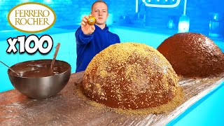 Giant Ferrero Rocher  How To Make The World’s Largest DIY Ferrero Rocher by VANZAI [upl. by Netty418]