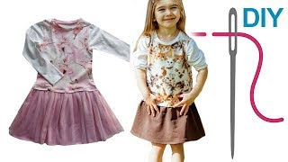 Kleid nähen für Anfänger – DIY Kleid mit kurzenlangen Ärmeln „Dana“ [upl. by Essilevi686]