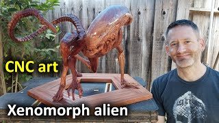 CNC carving a Xenomorph alien with the Shapeoko XXL [upl. by Eah]