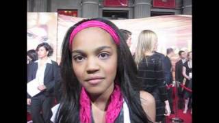 First Interview with Disneys newest star CHINA McCLAIN at TANGLED Premiere [upl. by Chandal674]