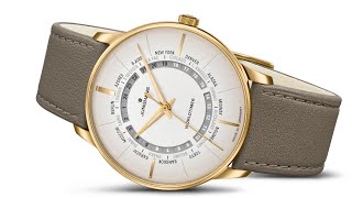 Junghans Meister Worldtimer 24 Zone White Dial [upl. by Halyak881]