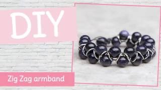 DIY sieraden maken met Kralenhoekje Zig Zag armband [upl. by Pollack]