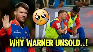 David Warner is UNSOLD in Ipl Auction 😔😞 [upl. by Henning]