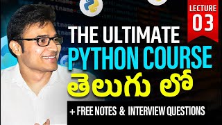 The Ultimate Python Course  L3  Python vs C  Ravindrababu Ravula [upl. by Okiruy595]