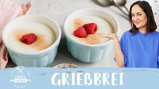 Grießbrei – wie von Oma Einfaches Rezept OHNE EI 😋😍 I Einfach Backen [upl. by Airrej]