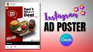 Instagram Advertising Poster Design in Canva  Social Media ad design [upl. by Buckingham578]