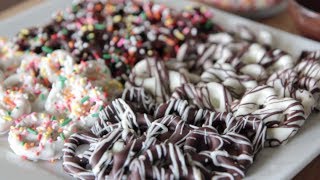 How to Make Chocolate Covered Pretzels  Tutorial [upl. by Abroms]