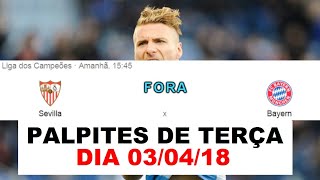 Palpites de futebol do dia 03042018  Bilhetes Esporte Net Net jogoBet365 SportingBet [upl. by Duster]