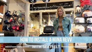 How to Install the Nuna REVV Convertible Car Seat Using a Seatbelt  Tadpole [upl. by Easton]