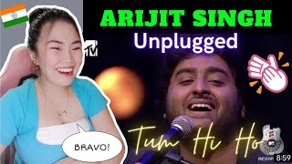 Arijit Singh Tum Hi Ho Unplugged  REACTION 🇮🇳 [upl. by Enelym724]