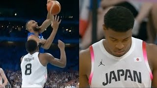 🏀 Rui Hachimura gets ejected for 2 hard fouls in Japan vs France Olympics nba football olympics [upl. by Duthie]