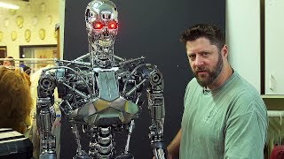 Creating Endoskeleton T800 Schwarzenegger Terminator Genisys BTS [upl. by Uhp]