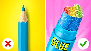 FANTASTIC SCHOOL HACKS FOR CREATIVE STUDENTS  Bright Ideas and Art Tricks by 123 GO Series [upl. by Benia]