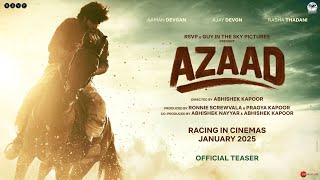 Azaad Official Teaser  Ajay D  Abhishek K  Aaman D  Rasha T  Ronnie S  Pragya K  Jan 2025 [upl. by Yeslrahc]