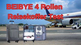 BEIBYE 4 Rollen Reisekoffer Test  Weichschalen Koffer [upl. by Enilegna]