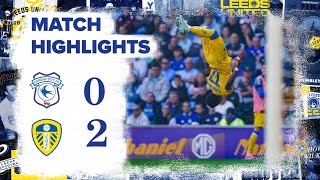 Highlights  Cardiff City 02 Leeds United  Largie Ramazani scores first Leeds goal [upl. by Ydnac132]