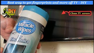 Miracle wipes get fingerprints and smudges off TV screen  DIY [upl. by Madid526]