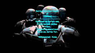 Star Wars Republic Commando Music  Karta Tor w Ancient Mandalorian Lyrics [upl. by Guillaume319]