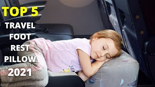 Top 5 Best Inflatable Travel Foot Rest Pillow 2021  Kids Airplane Bed Adjustable Height Leg Rest [upl. by Swanson]