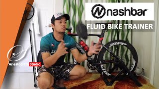 SETTINGUP BIKE TRAINER  NASHBAR FLUID TRAINER [upl. by Nanis]