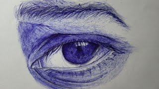 Mastering Eye Drawing with Pen  by vadherabhayarts [upl. by Nilek]