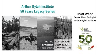 ARI Legacy Seminar  Matt White  Nature Conservation in Victoria 19692020 [upl. by Natalia940]