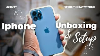 iPhone 12 Pro Max Unboxing in 2024 Blue 128gb 📦 aesthetic setup amp accessories plus camera test [upl. by Marcellina]