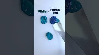 Satisfying color mixing  ViridianPhthalo Blue shorts paintmixing asmrart colormixing [upl. by Aissilem351]