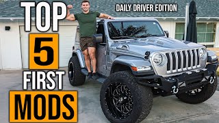 First 5 Mods For Jeep Wrangler  Daily Driver Edition [upl. by Airetnahs]