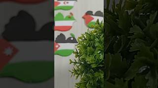 make a kuwait flag 🇰🇼🇵🇸 with a bird shape 🕊️ using clay material satisfying ramadan shortsvideo [upl. by Tisbe]