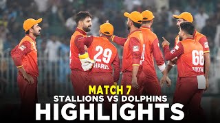 Full Highlights  Stallions vs Dolphins  Match 7  Bahria Town Champions Cup 2024  M9A1K [upl. by Akilegna541]