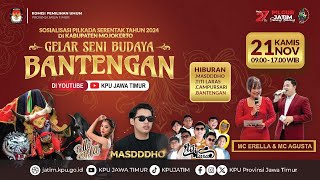 Gelar Seni Budaya Bantengan KPU Jatim di Kabupaten Mojokerto [upl. by Yelhsa]