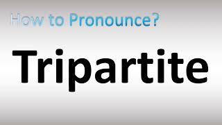 How to Pronounce Tripartite [upl. by Tezile488]