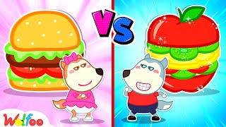 Healthy Food vs Unhealthy Food What is the Best Wolfoo Learns Healthy Food Choices  Wolfoo Family [upl. by Arikahs85]