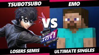 Sumapa 148 LOSERS SEMIS  Emo Steve Vs Tsubotsubo Joker Olimar Smash Ultimate  SSBU [upl. by Brannon]