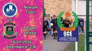 Newark Town 10 Belper United United Counties League Premier North 16112024 4K [upl. by Goran]