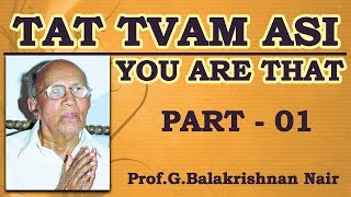 Tathwamasi  part 1 by Brahmashree Prof Balakrishnan Nair [upl. by Lynad]