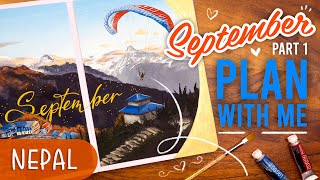 SEPTEMBER Bullet Journal Setup 2022 PLAN WITH ME 🏔️ Nepal Part 1 [upl. by Maddis]