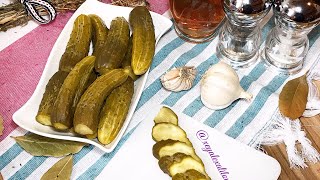 DUZA QOYULMUŞ XIRTXIRT XİYAR TURŞUSUKITIR SALATALIK TURŞUSU YAPIMIХРУСТЯЩИЕ СОЛЕНЫЕ ОГУРЧИКИ🥒🥒 [upl. by Pyszka]