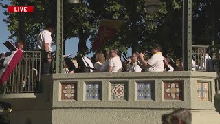 Oskaloosa city band plays for RVTV [upl. by Pillihp]