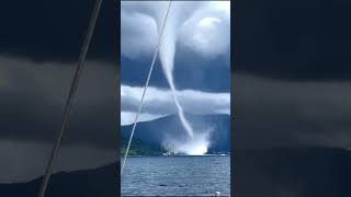 Trąba wodna pod Korčulą 12092024 sailing sailboat podróże boating yachtlife storm [upl. by Bevan354]