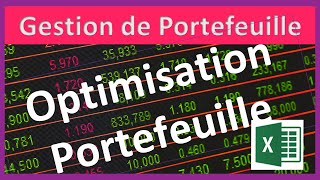 Optimisation de Portefeuille en utilisant le Solveur d Excel [upl. by Ecnarrot]