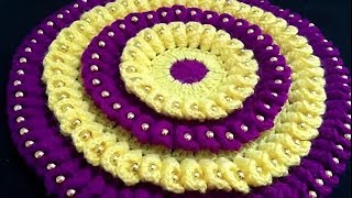 Crosia Thalpos ke Design  Thaliposh Pattern  Hindi  Crochet Pearl Doily [upl. by Gabbey]